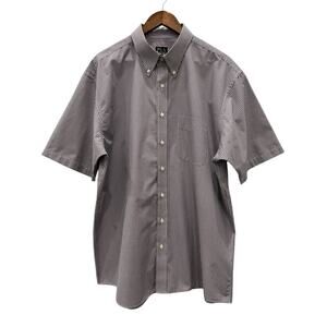 Jos .A Bank Traveler Tailored Fit XL Blue Red Short Sleeve Button Down Shirt